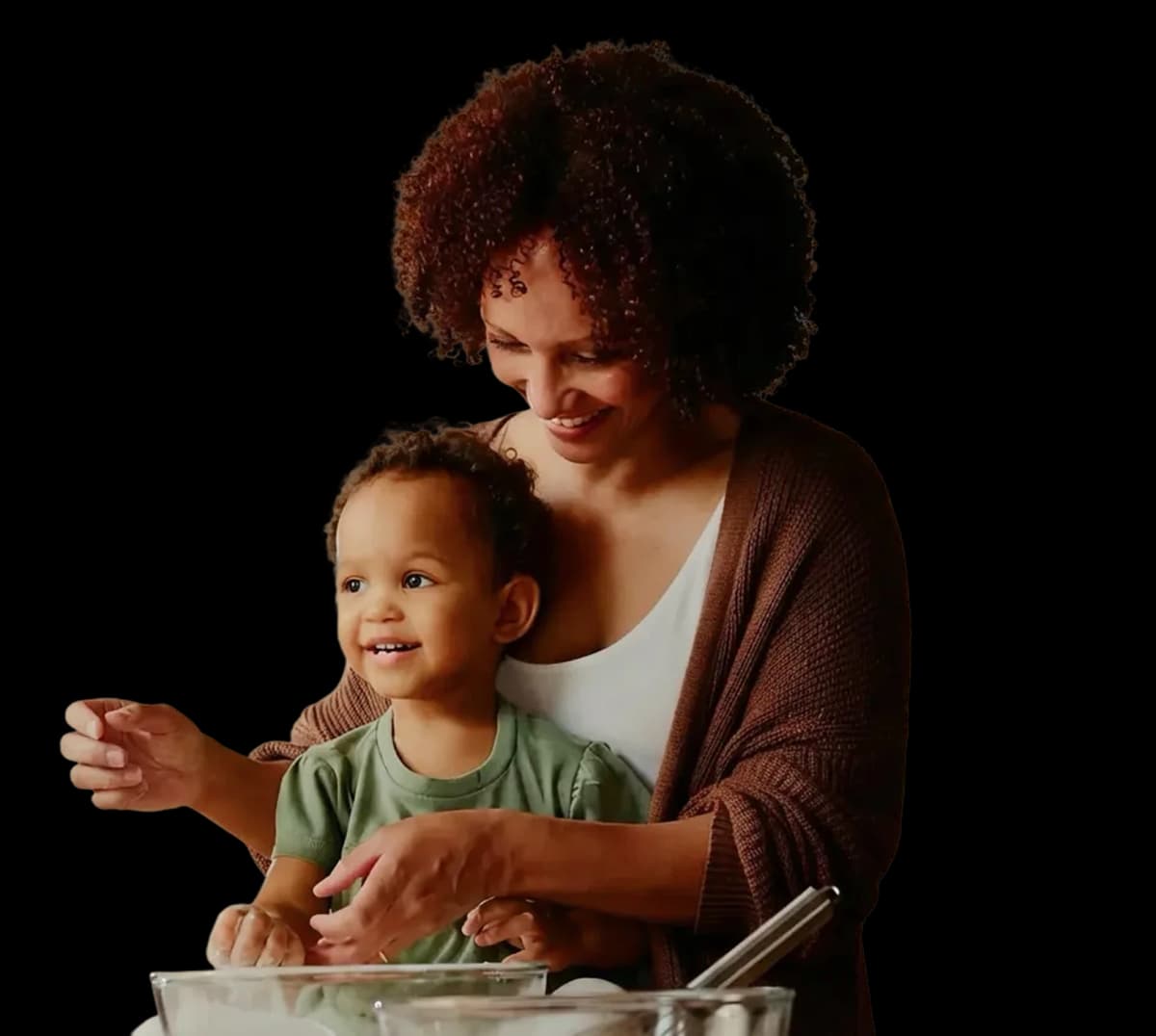 A mother with her baby