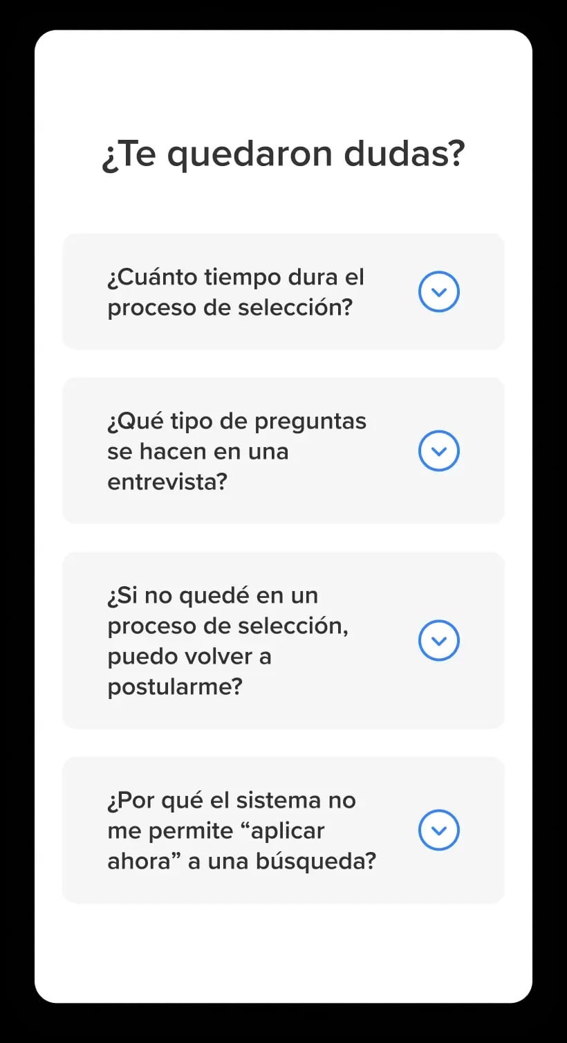 Screenshot of Meli app