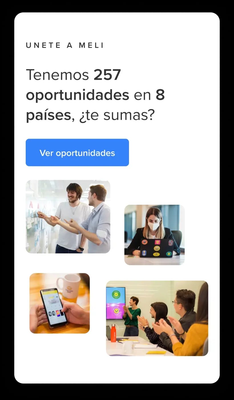 Screenshot of Meli app