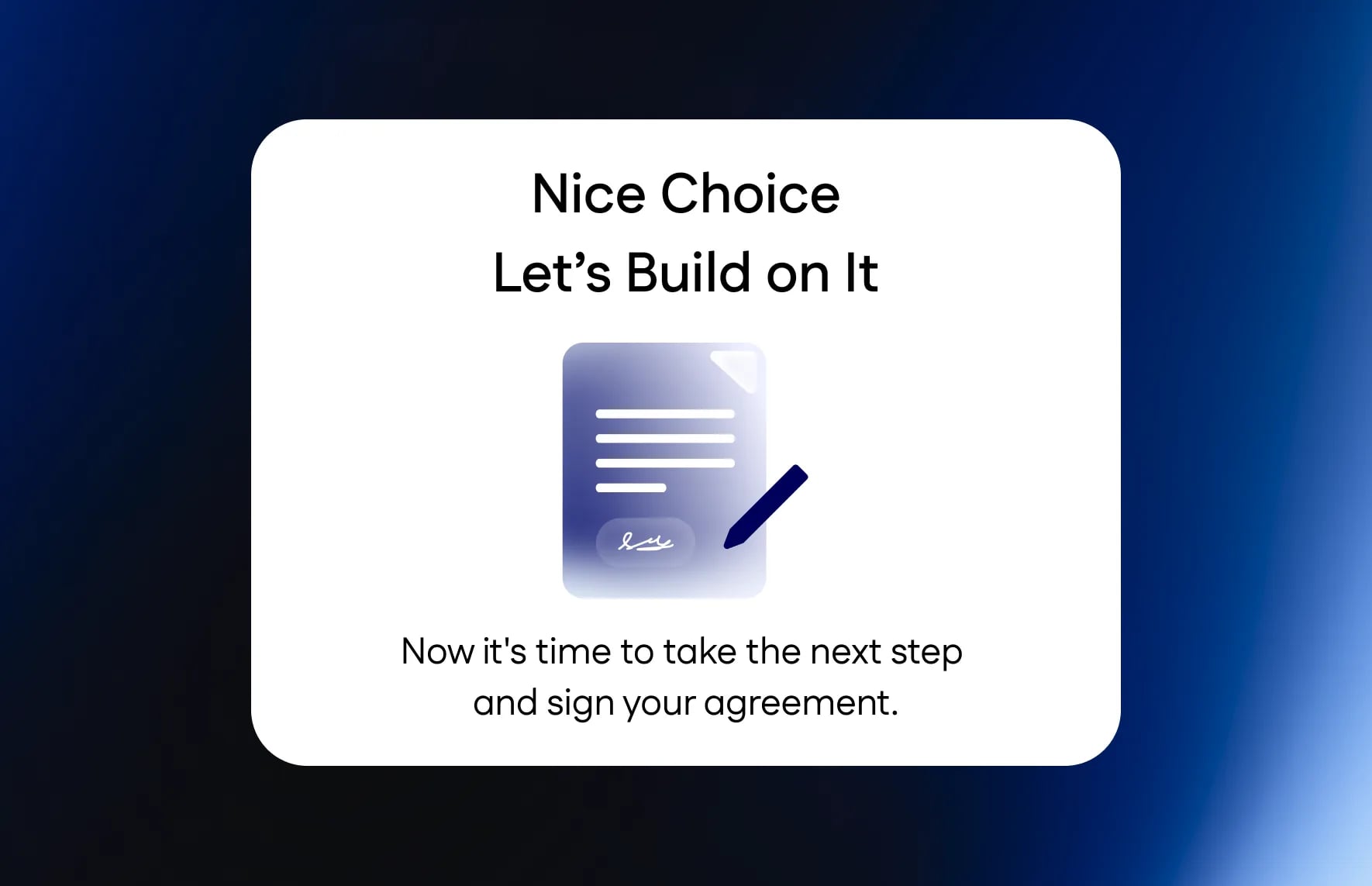 Portal agreement card