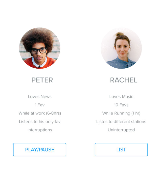 simple radio user cases for mobile
